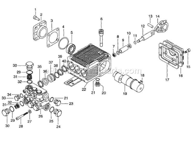 Page Z Diagram and Parts List for A2701  Briggs and Stratton Pressure Washer